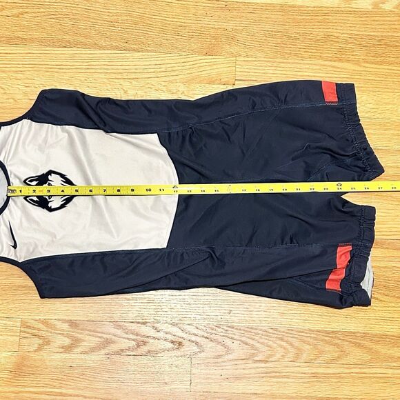 Nike Team Issued UConn Huskies Men’s Size M-L CAA Blue White Speedsuit Singlet - Picture 7 of 8